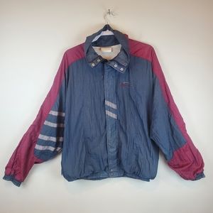 VTG 80s Givenchy Color Block Windbreaker Jacket Size XL Mens Blue Streetwear